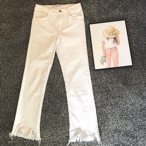 Like New Zara Mom Fit Jeans, Cropped, Distressed 6